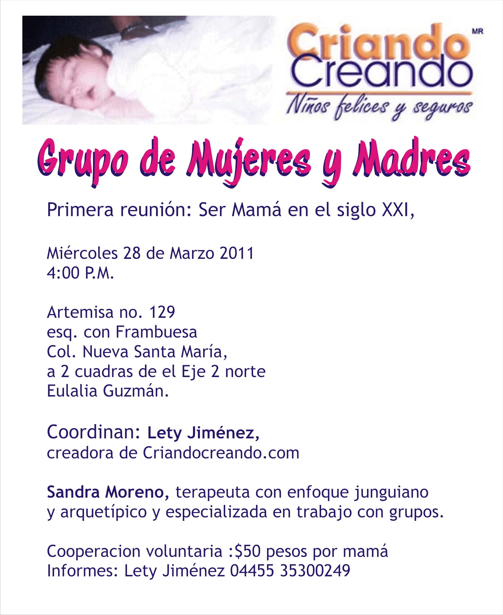 Grupo presencial de mamás