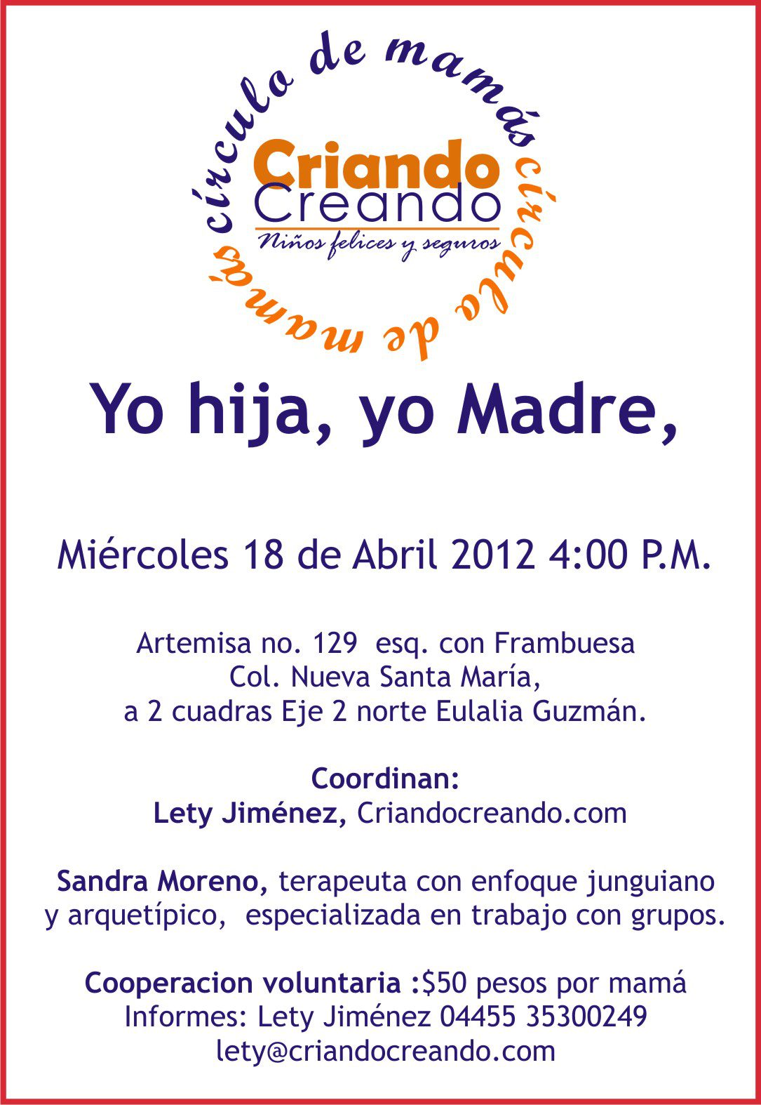 Reunion grupo de mamás