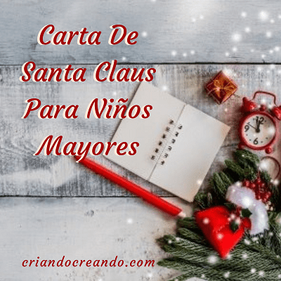 Carta de Santa Claus para niños mayores