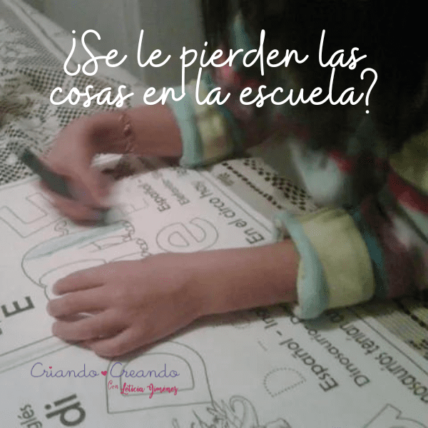 ¿Se le pierden las cosas en la escuela?
